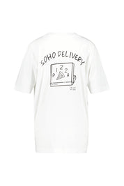 T-Shirt mit Print - Weiss/Schwarz