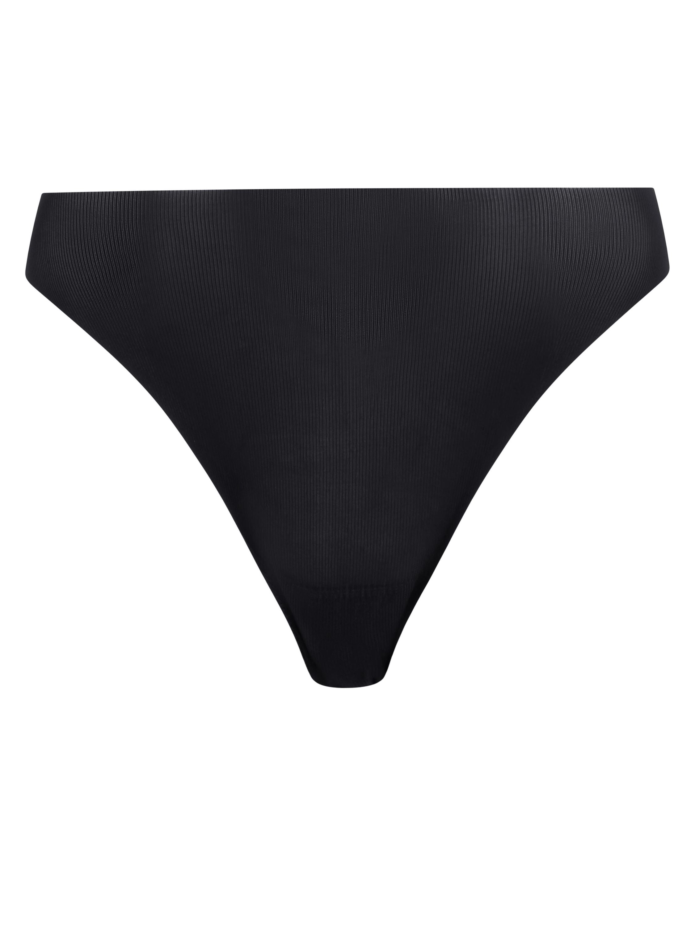 Gerippter Slip - 011 SCHWARZ - Schwarz