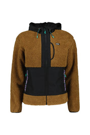 Übergangsjacke aus Teddy - B Chocolate-Black - Braun