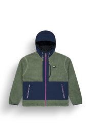 Übergangsjacke aus Teddy - D Green Spray Dark Blue - Grün