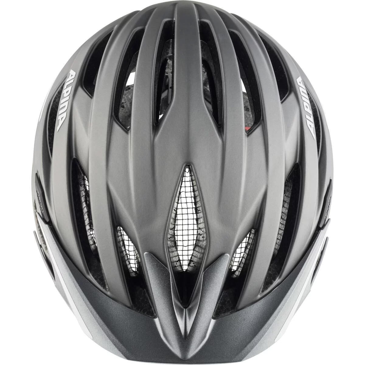 Fahrradhelm mit Rückleuchte - Haga - 25-dark-silver matt - Silber | Grau