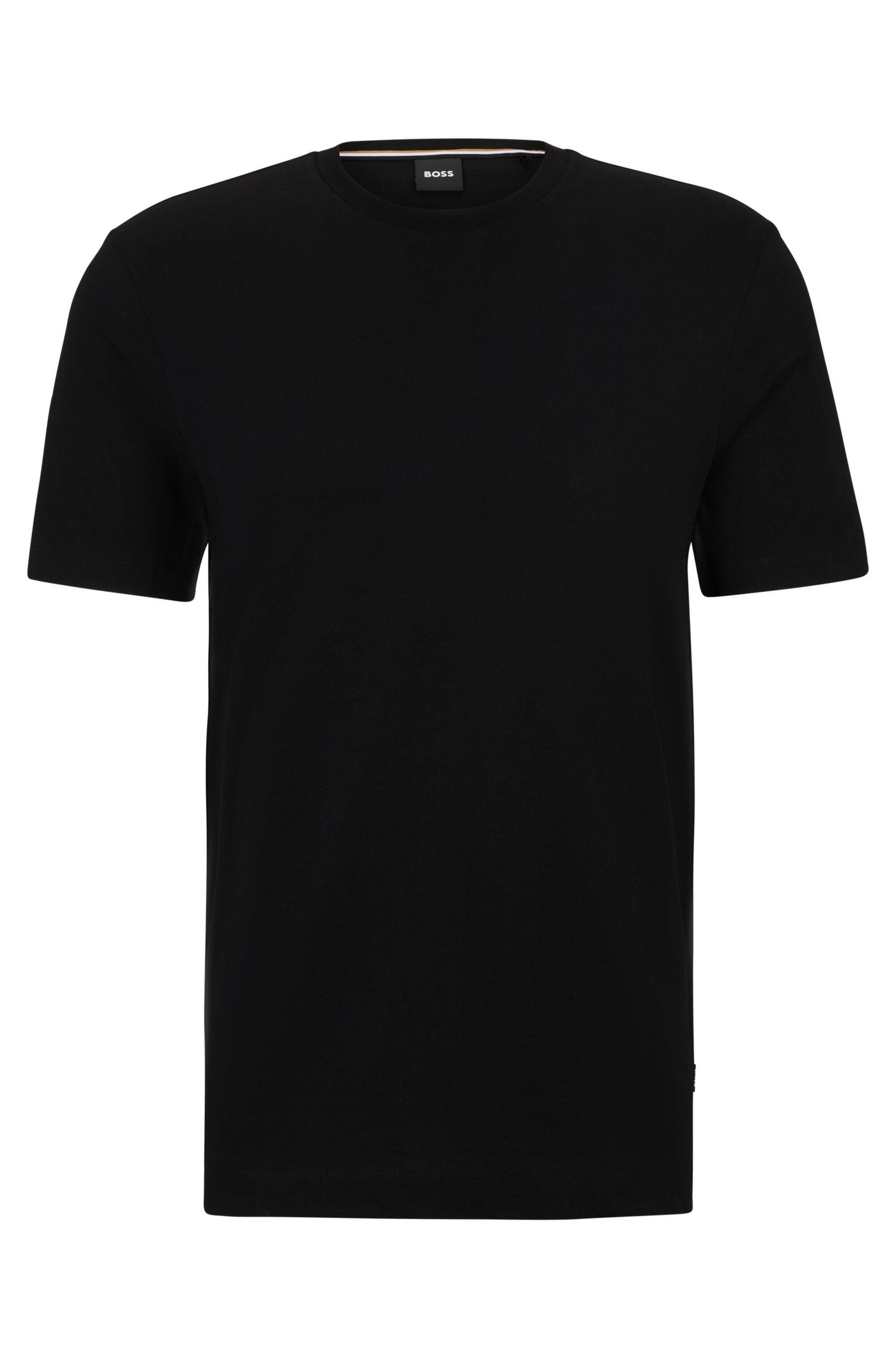 T-Shirt aus Baumwolle - 001-Black - Schwarz