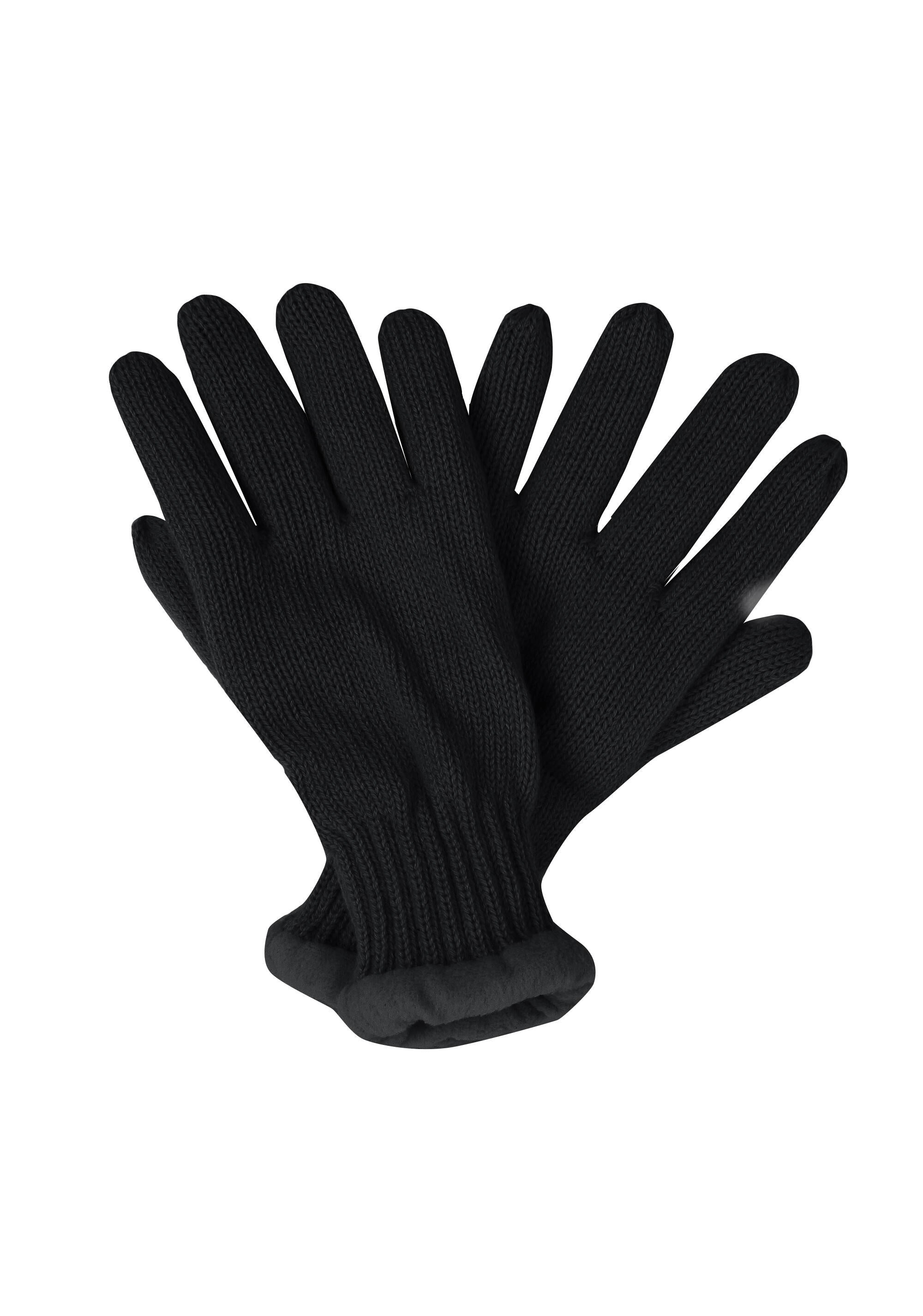 Fingerhandschuh Strick - 101 - Schwarz