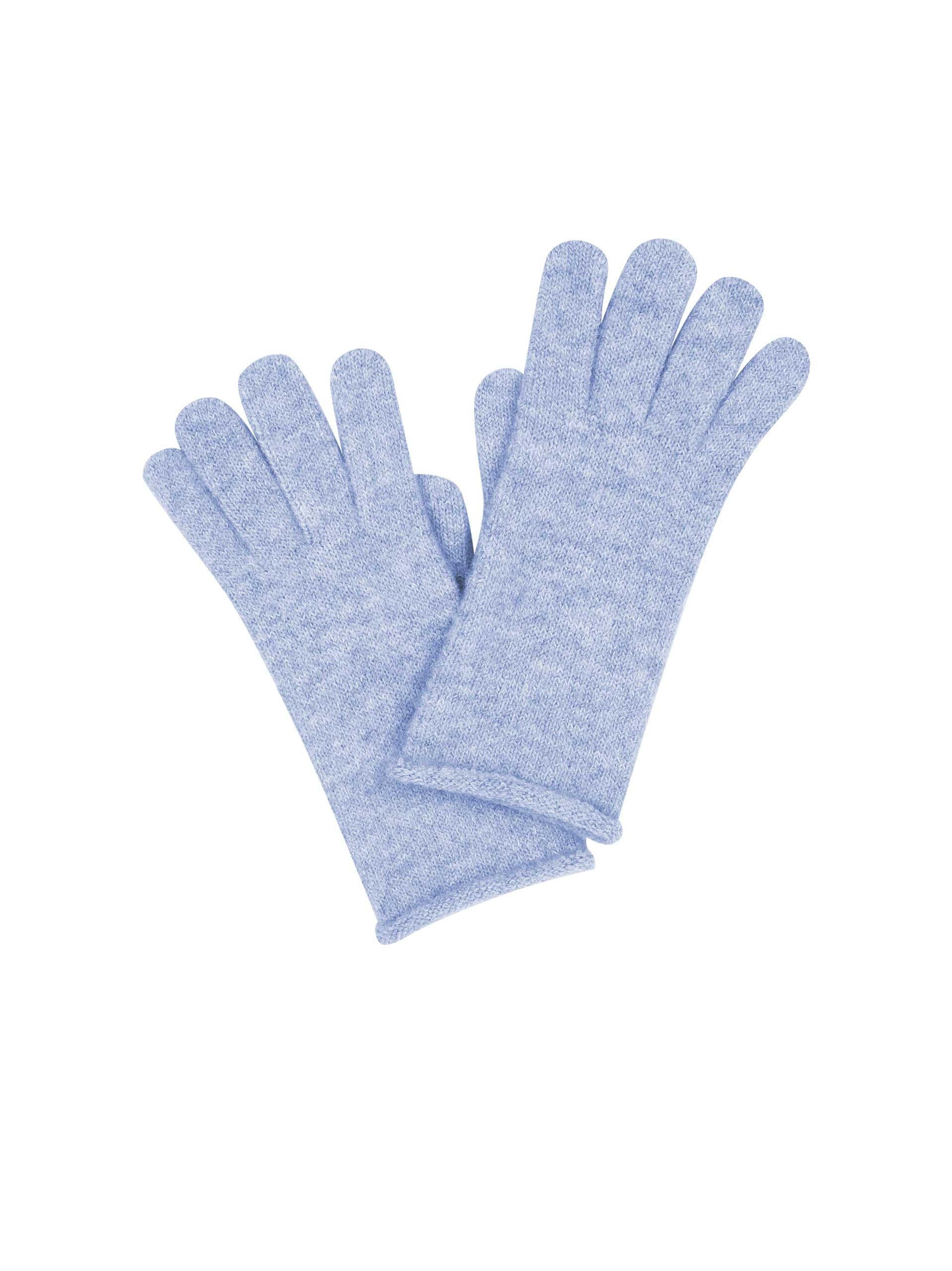 Melierte Strickhandschuhe - 350 - Blau