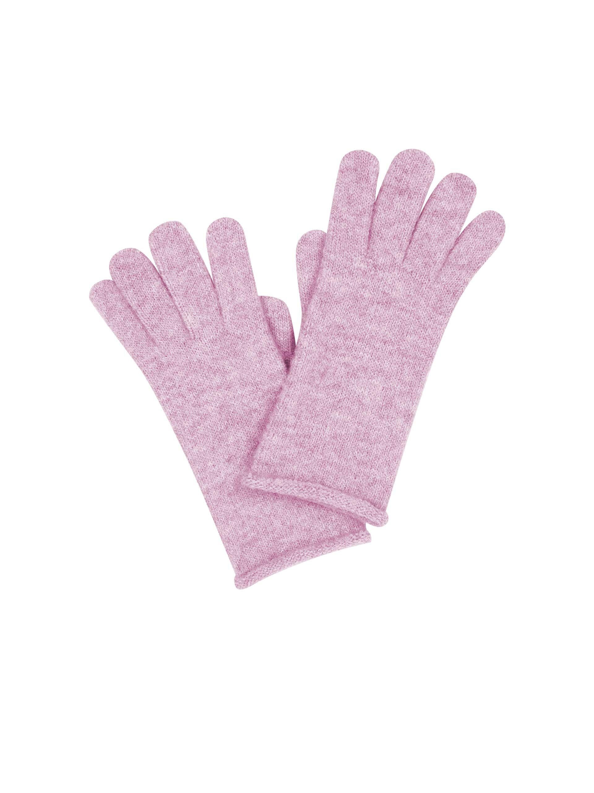 Melierte Strickhandschuhe - 850 - Rosa