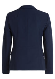 Taillierter Blazer mit Pattentaschen - 8543-Navy Blue - Blau