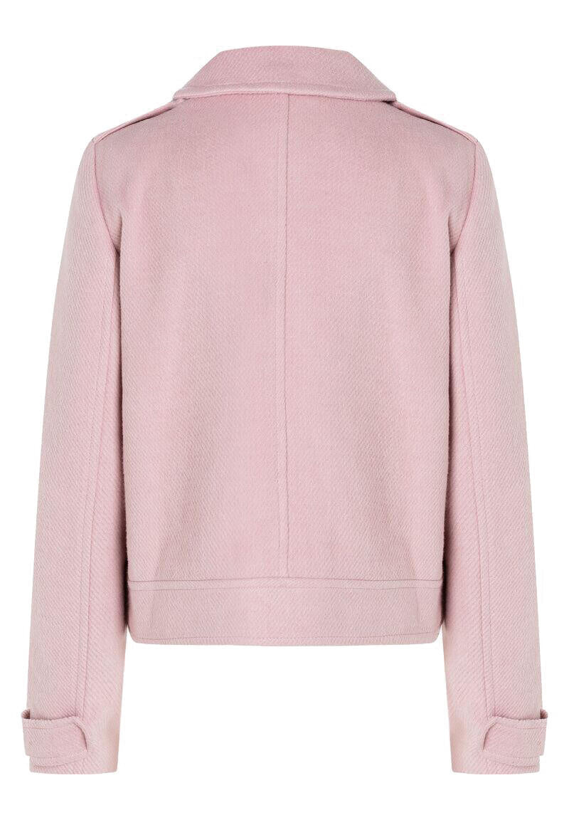 Leichte Jacke mit aufliegendem Kragen - 0818 - Rosa