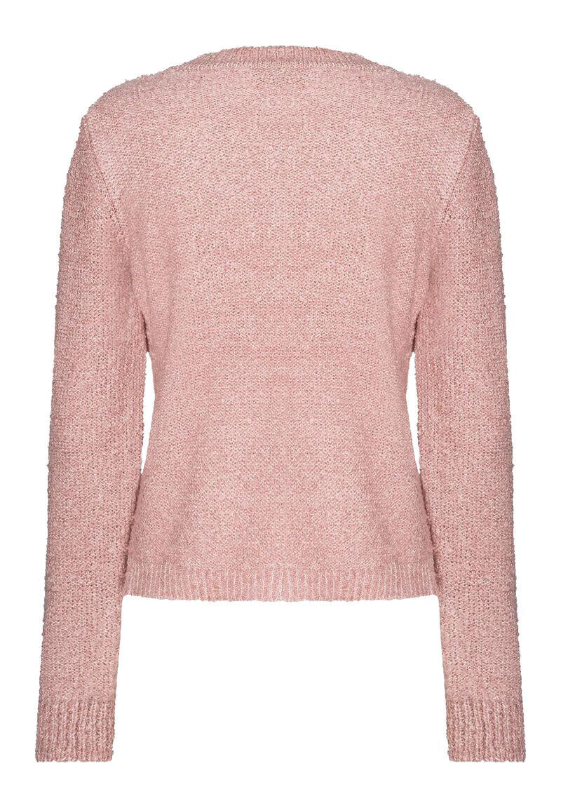 Grober Strickpullover - 0818 - Rosa