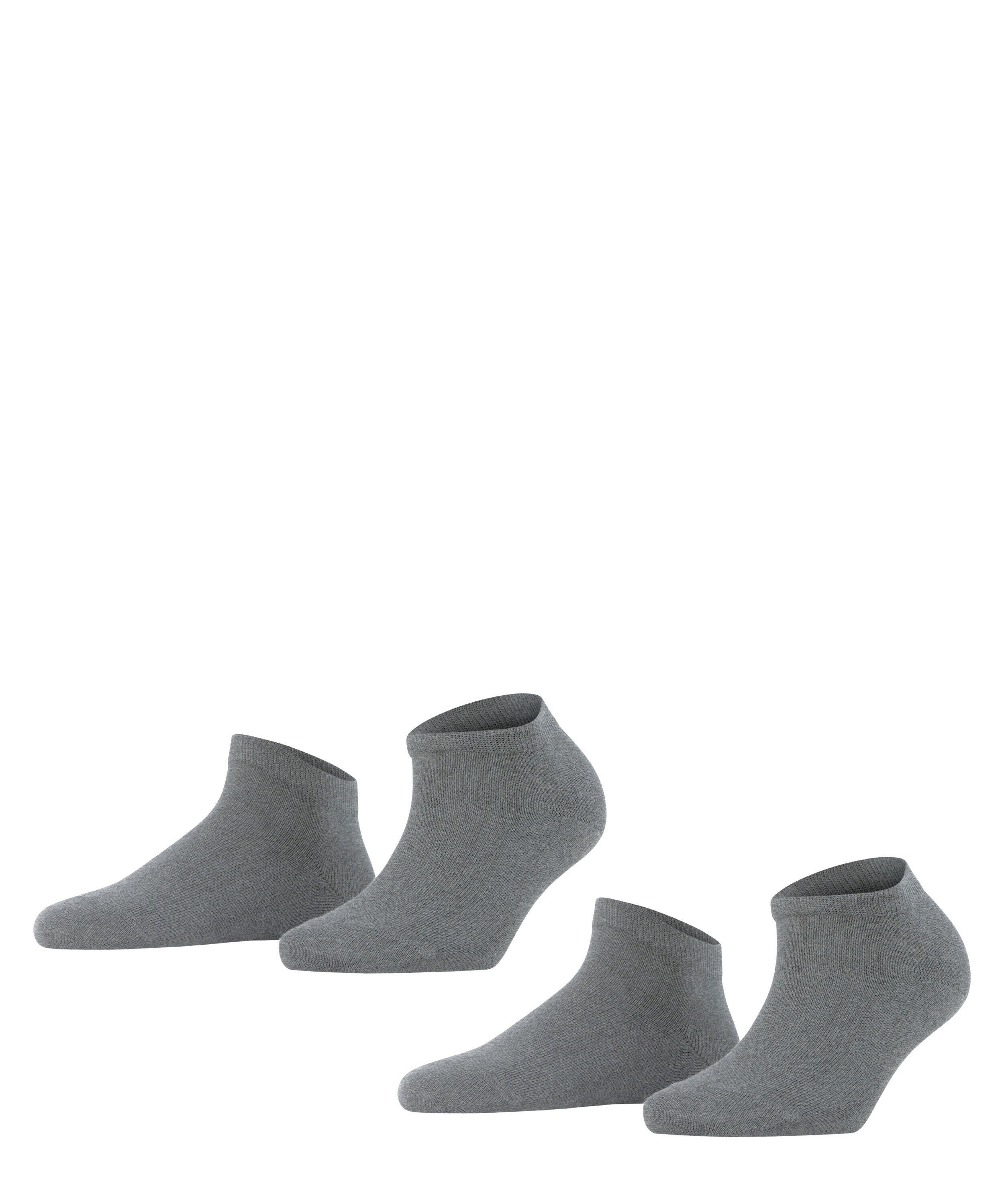 2er-Pack Sneakersocken - 3390 light greymel. - Grau