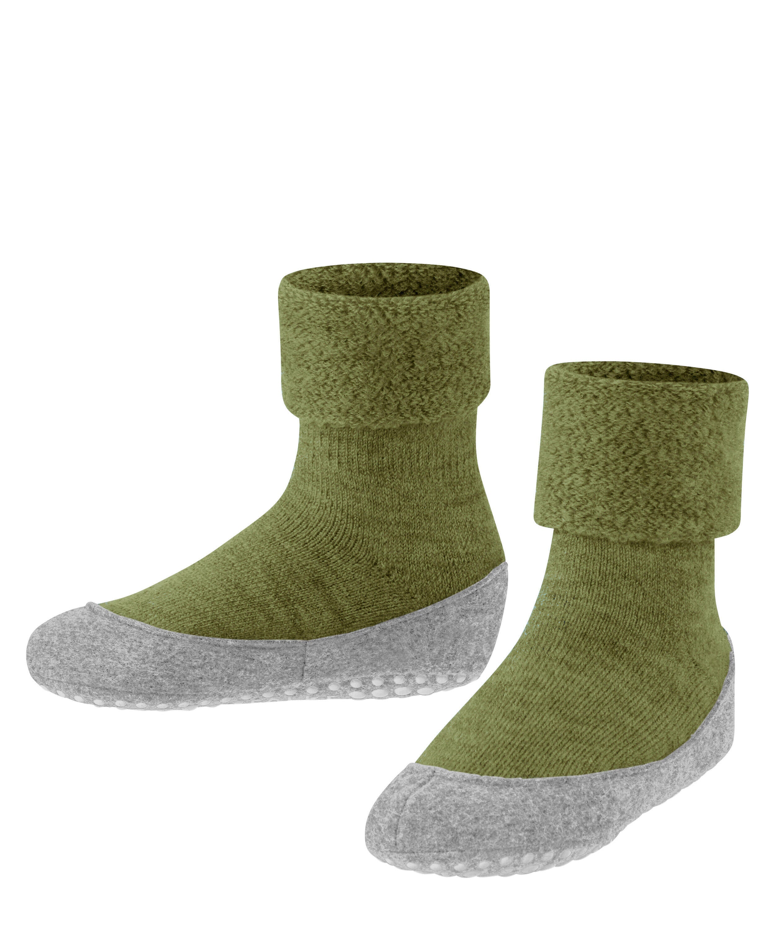 Hausschuhe Cosyshoe aus Wolle - 7756 calla green - Grün | Grau