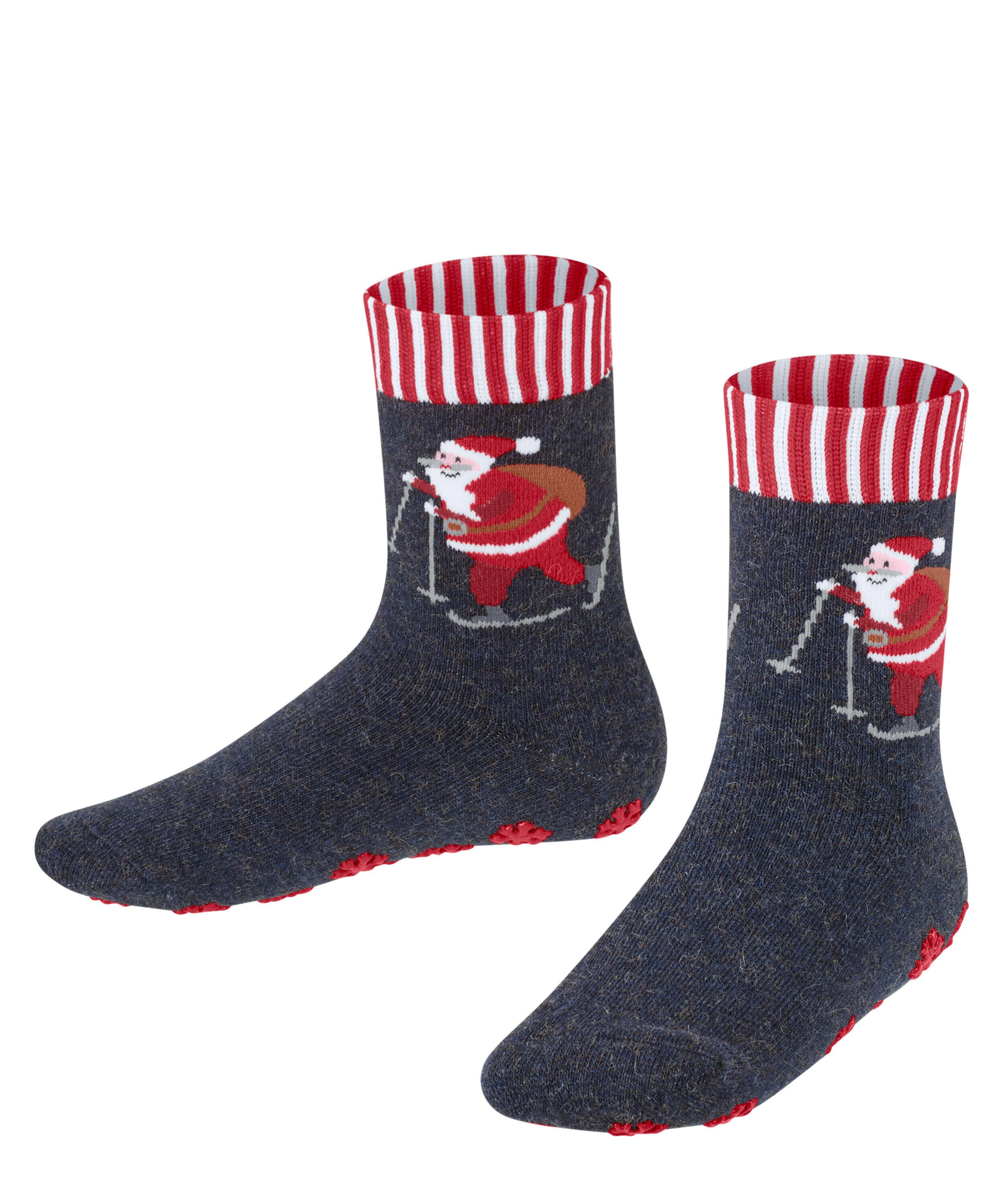 Weihnachts-Stoppersocken - 6875 blue mel. - Blau