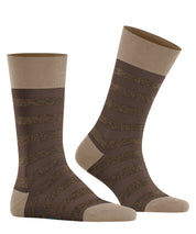 Gestreifte Socken aus Baumwolle - 4390 sesame - Braun