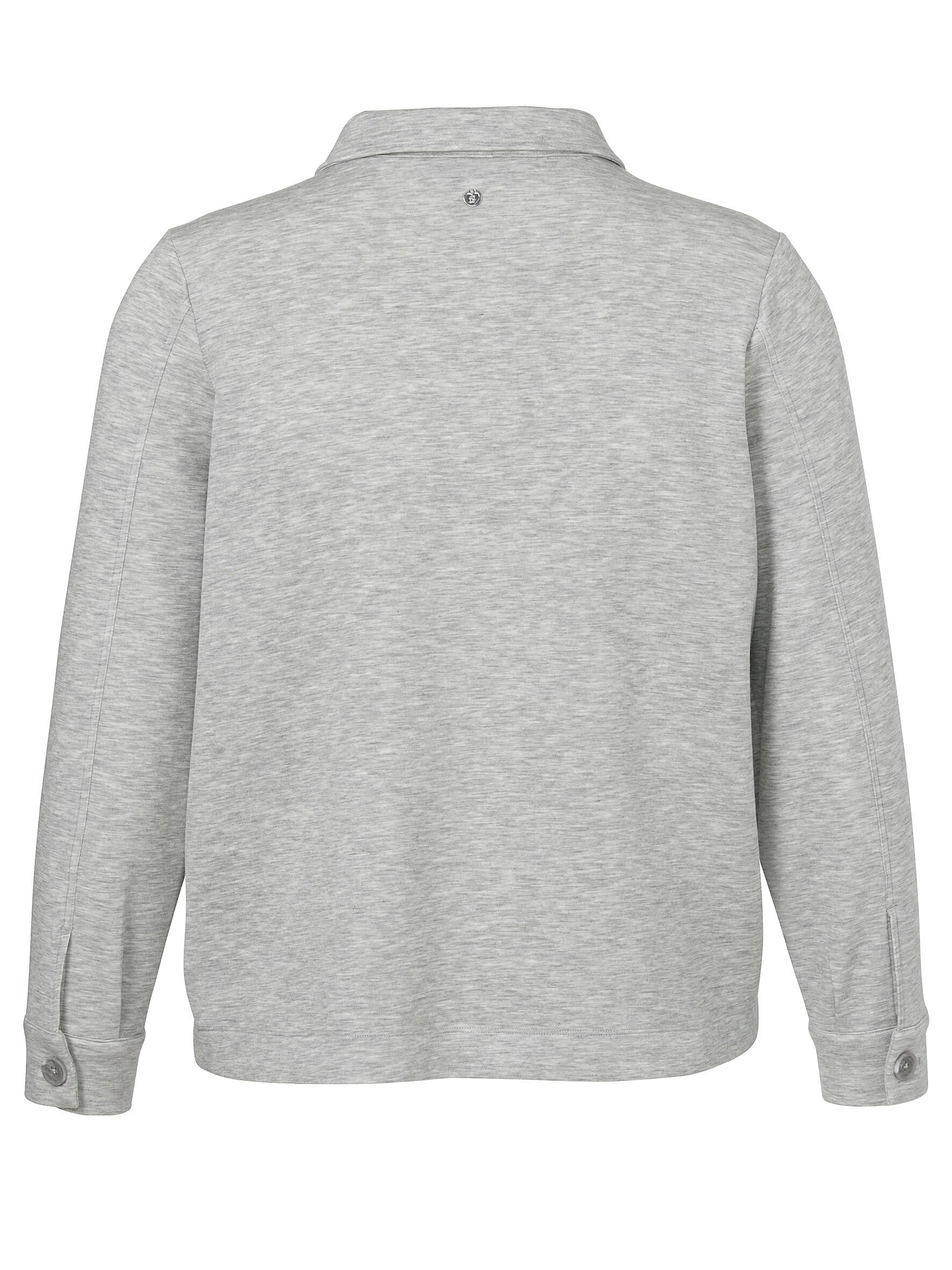 Melierte Sweatshirtjacke - 165 - Grau