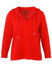 Sweatshirt mit Kapuze - 354 - Rot