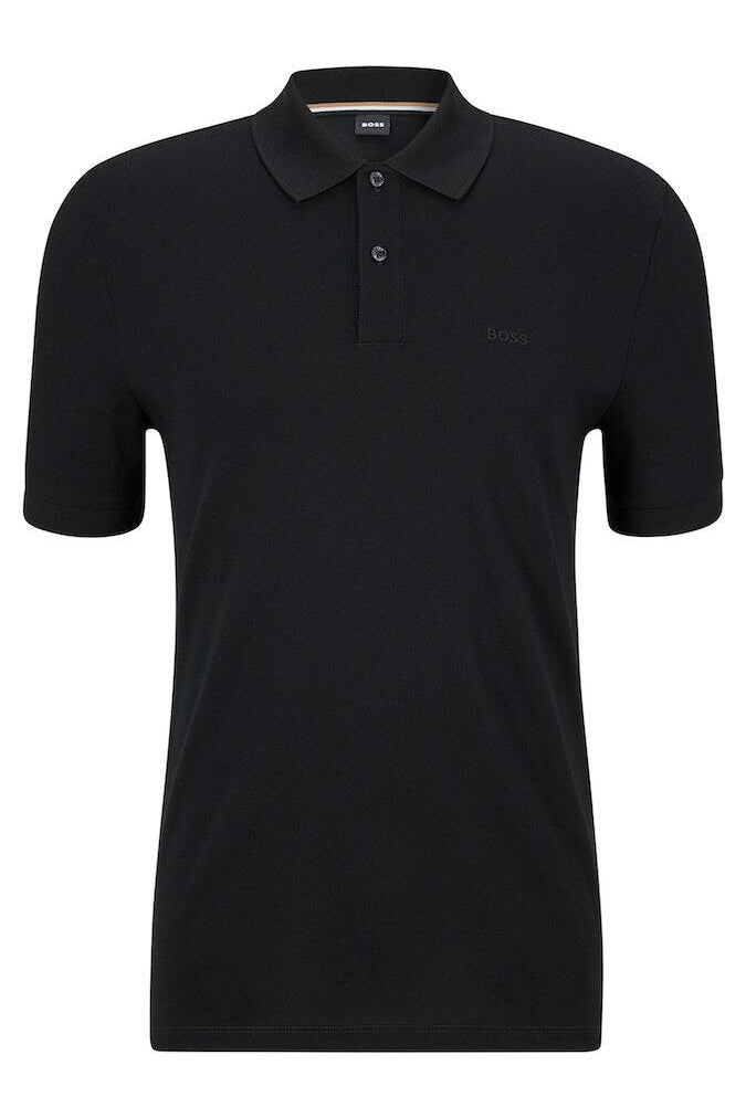 Poloshirt aus Baumwolle - 001-Black - Schwarz