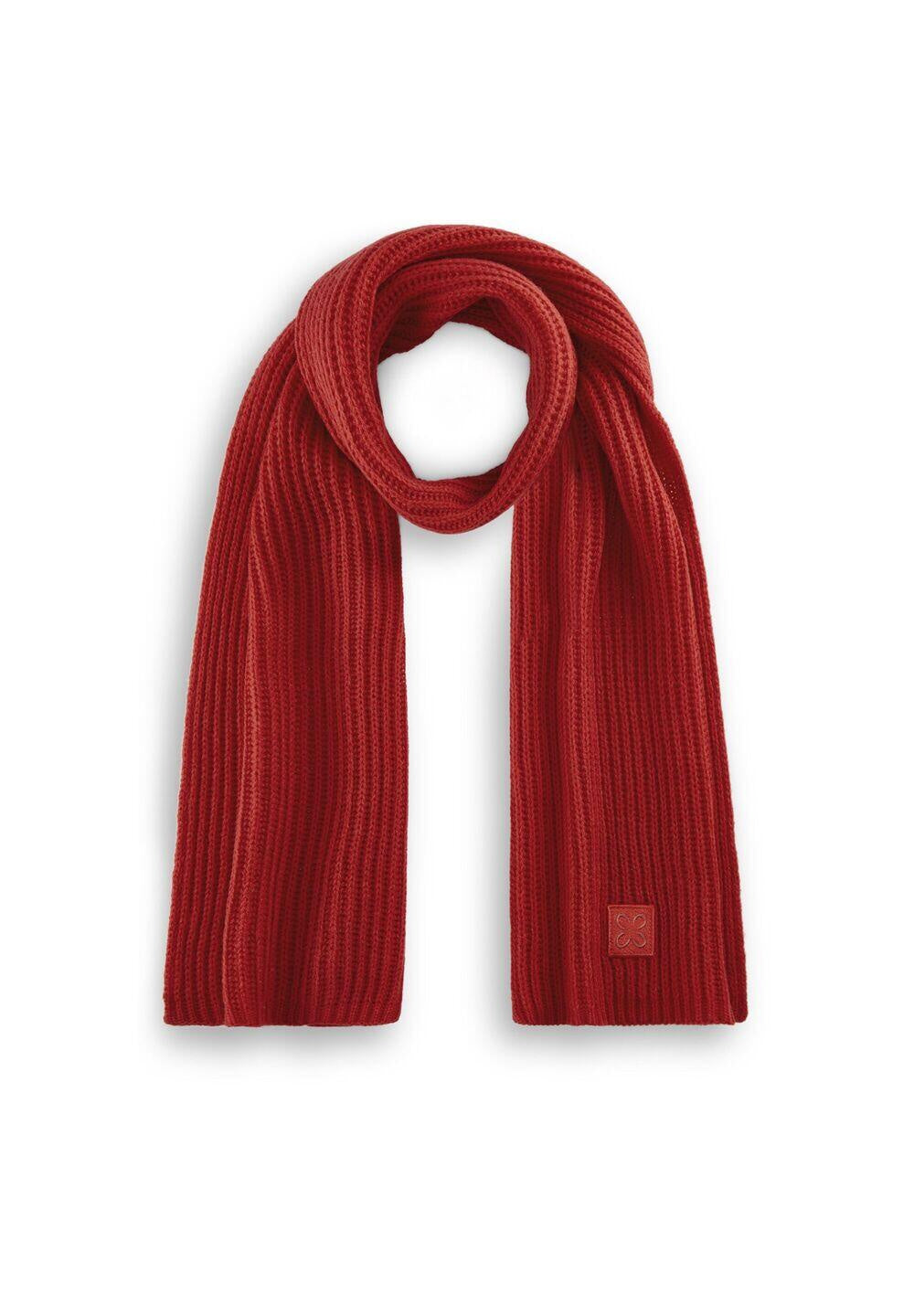 Gerippter Strickschal - RED2 - Rot