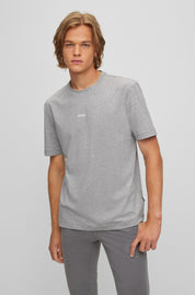 T-Shirt aus Baumwolle - 051-Light/Pastel Grey - Grau