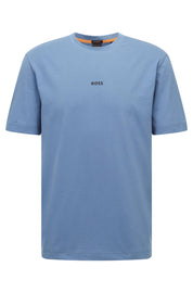 T-Shirt aus Baumwolle - 489-Open Blue - Blau