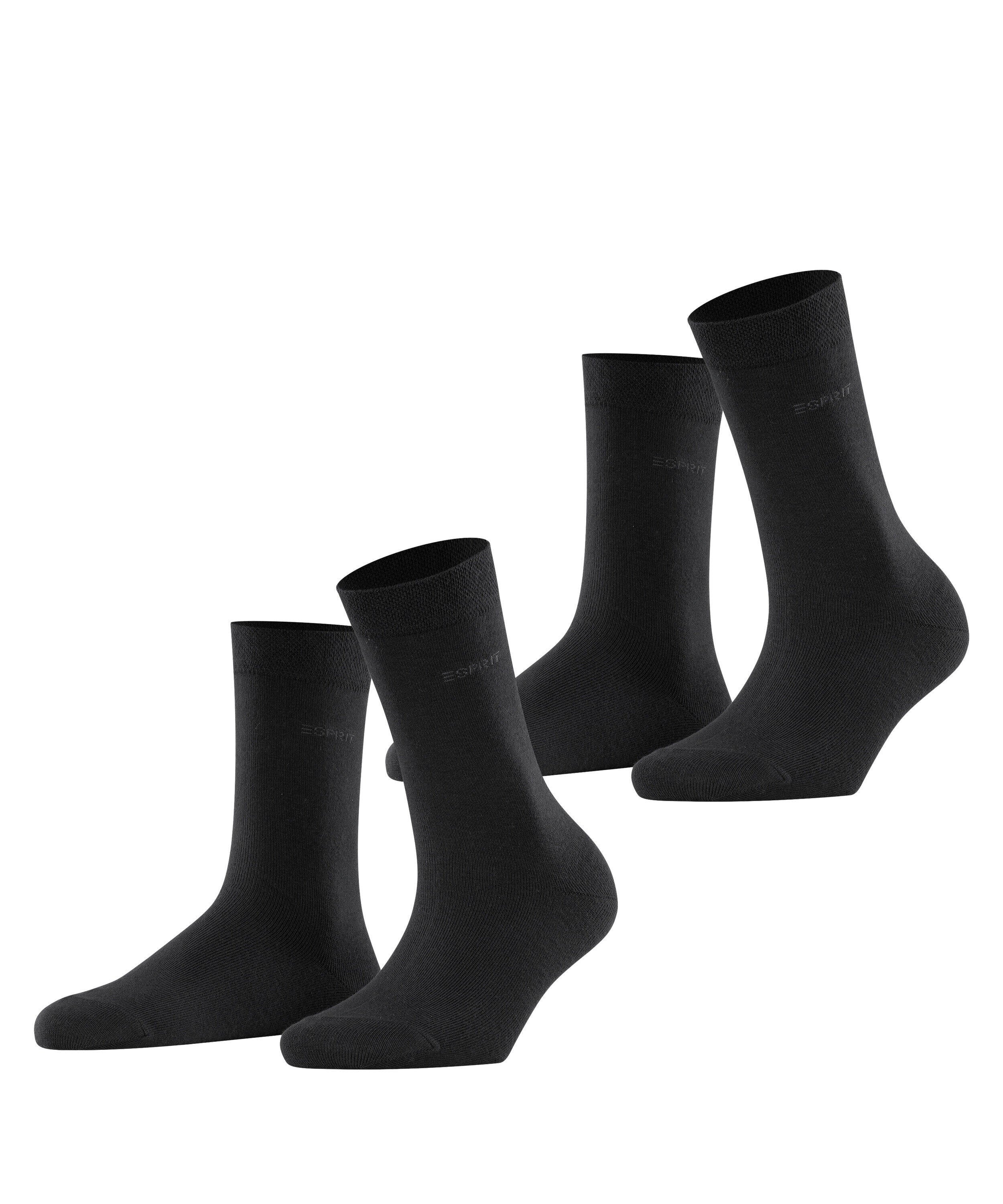 2er-Pack Socken - 3000 black - Schwarz