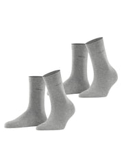 2er-Pack Socken - 3390 light greymel. - Grau