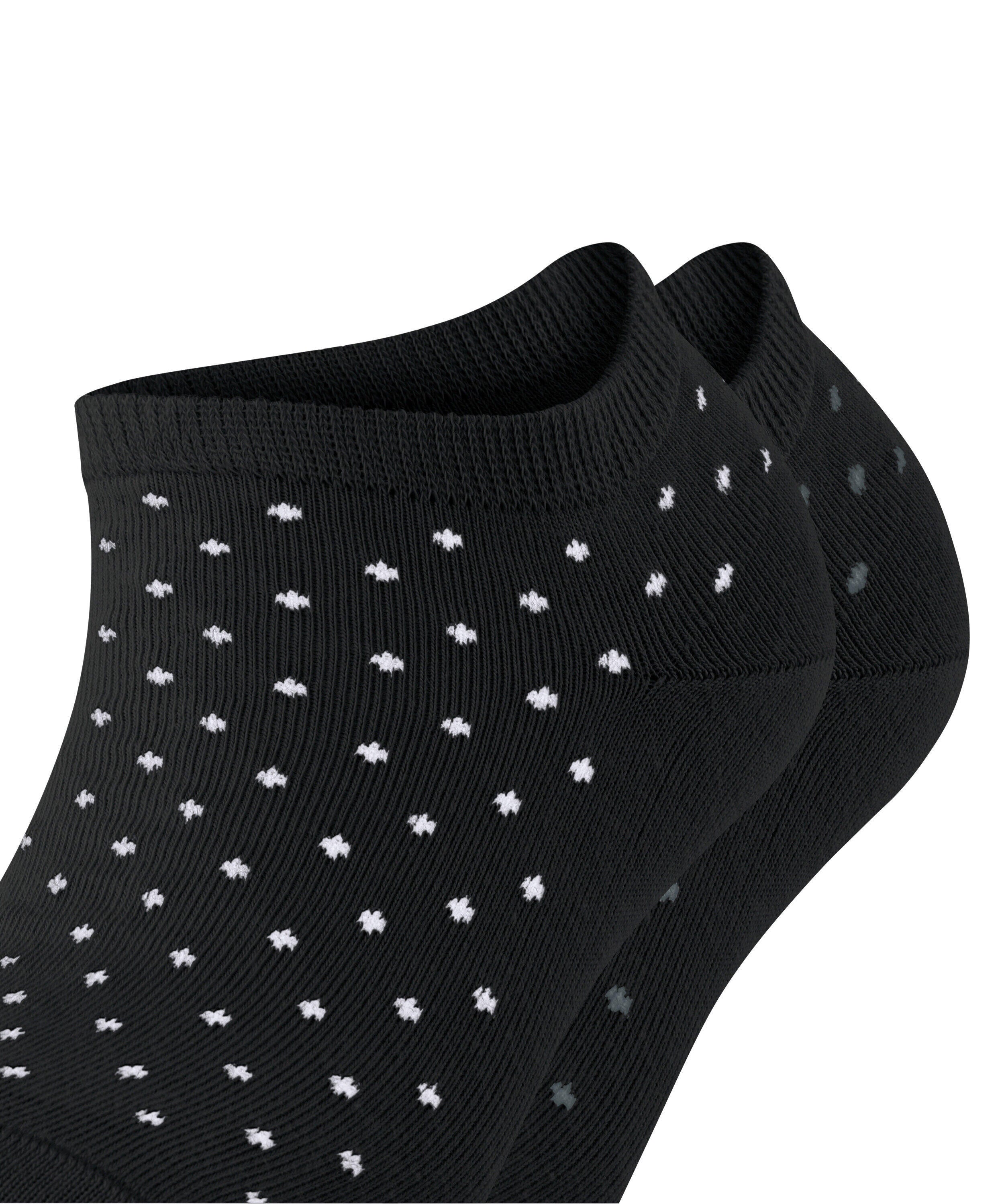 2er-Pack Gepunktete Sneakersocken - 3000 black - Schwarz