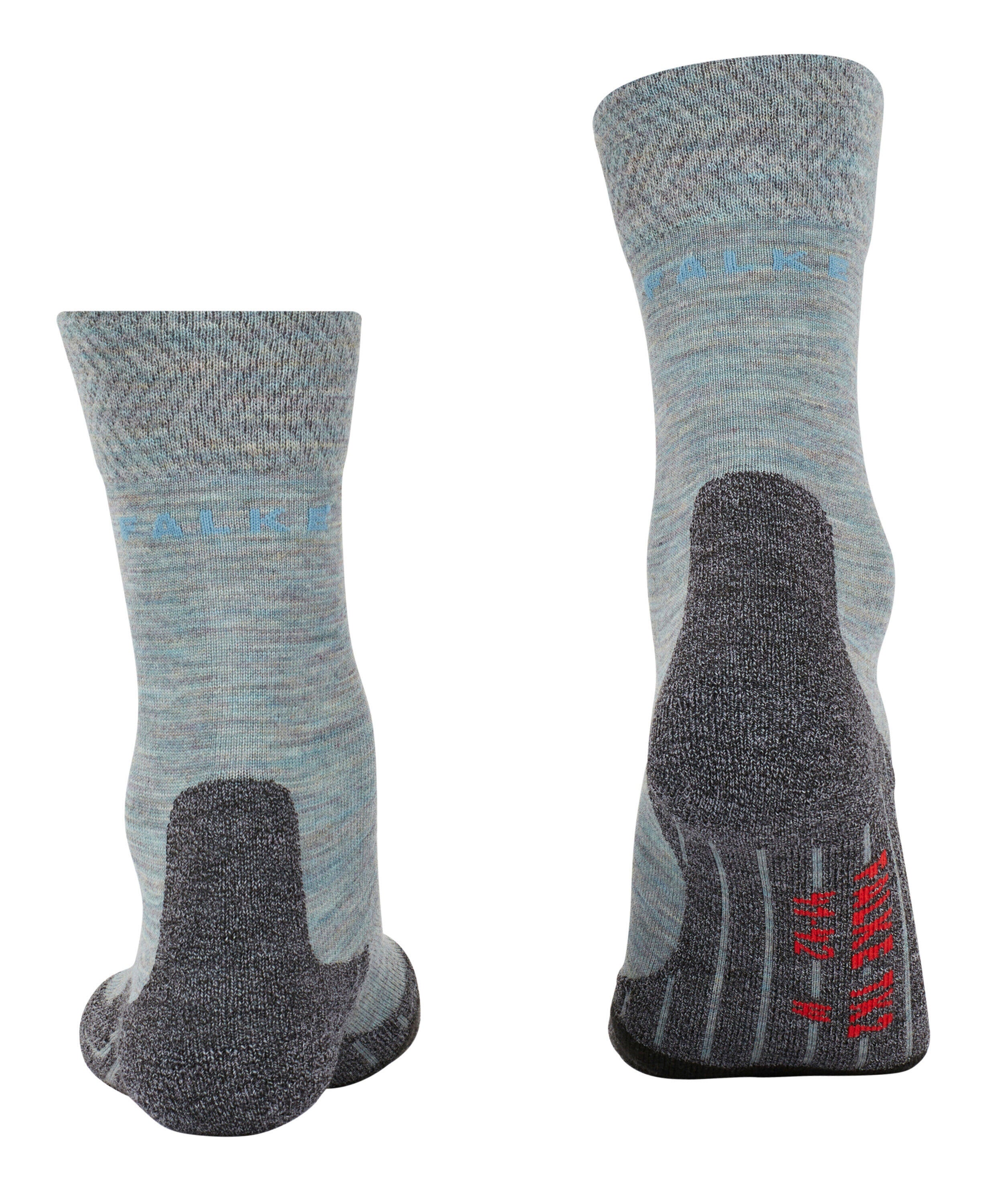 Stricksocken aus Schurwollmix - 6333 smoke blue - Grau