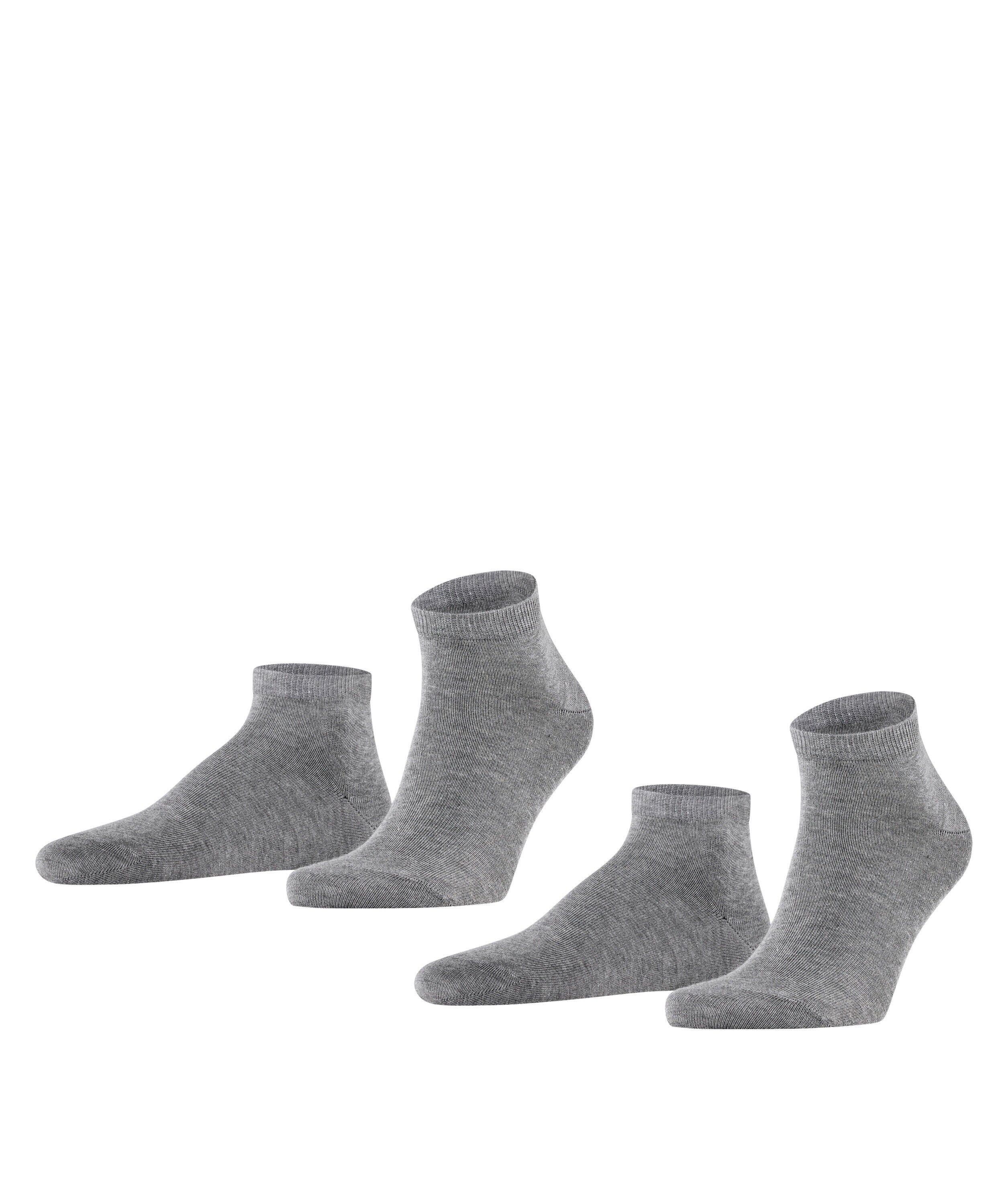 2er-Pack Sneakersocken aus Baumwolle - 3390 light greymel. - Grau