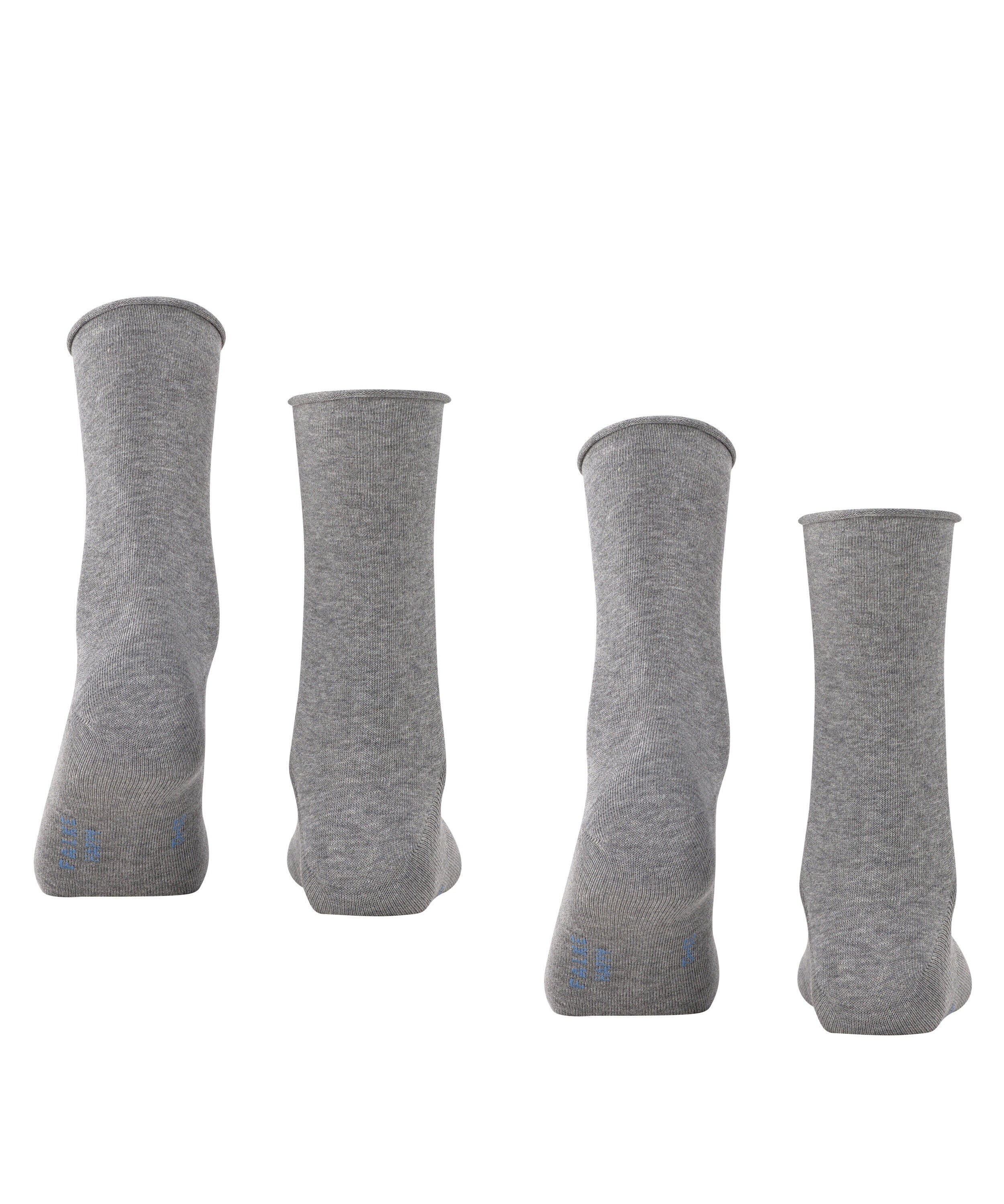 2er-Pack Socken - 3390 light greymel. - Grau