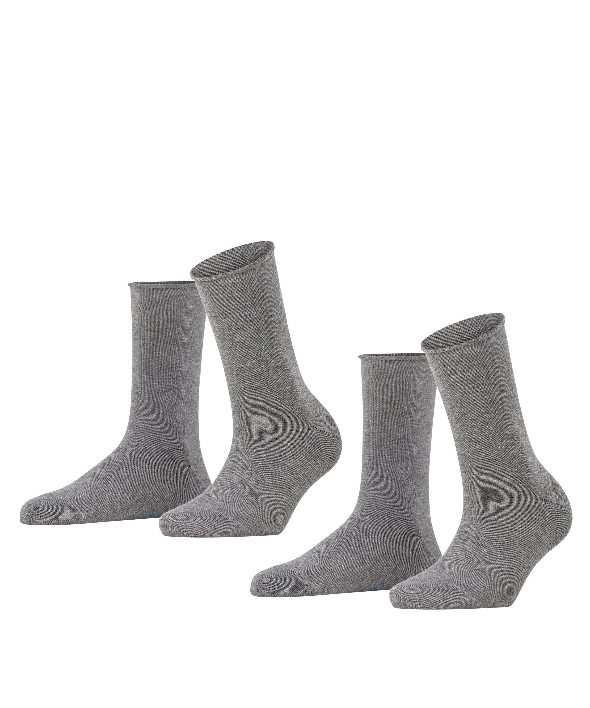 2er-Pack Socken - 3390 light greymel. - Grau