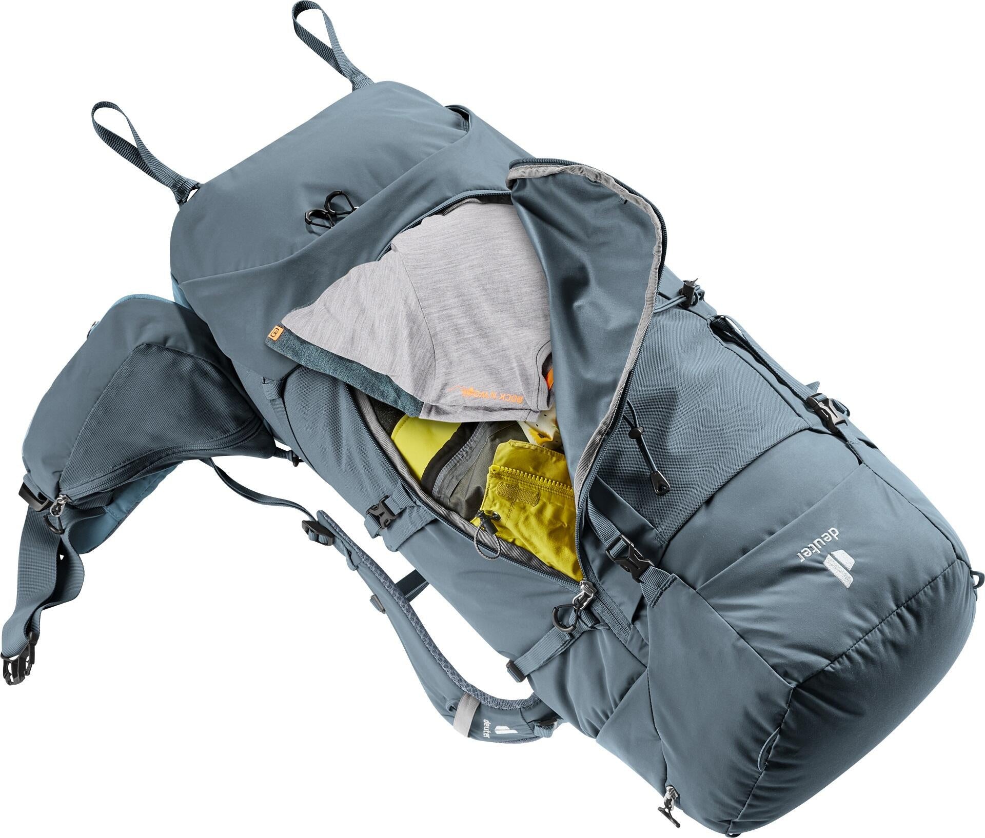 Wanderrucksack Aircontact Core 60+10 - 4409-graphite-shale - Grün