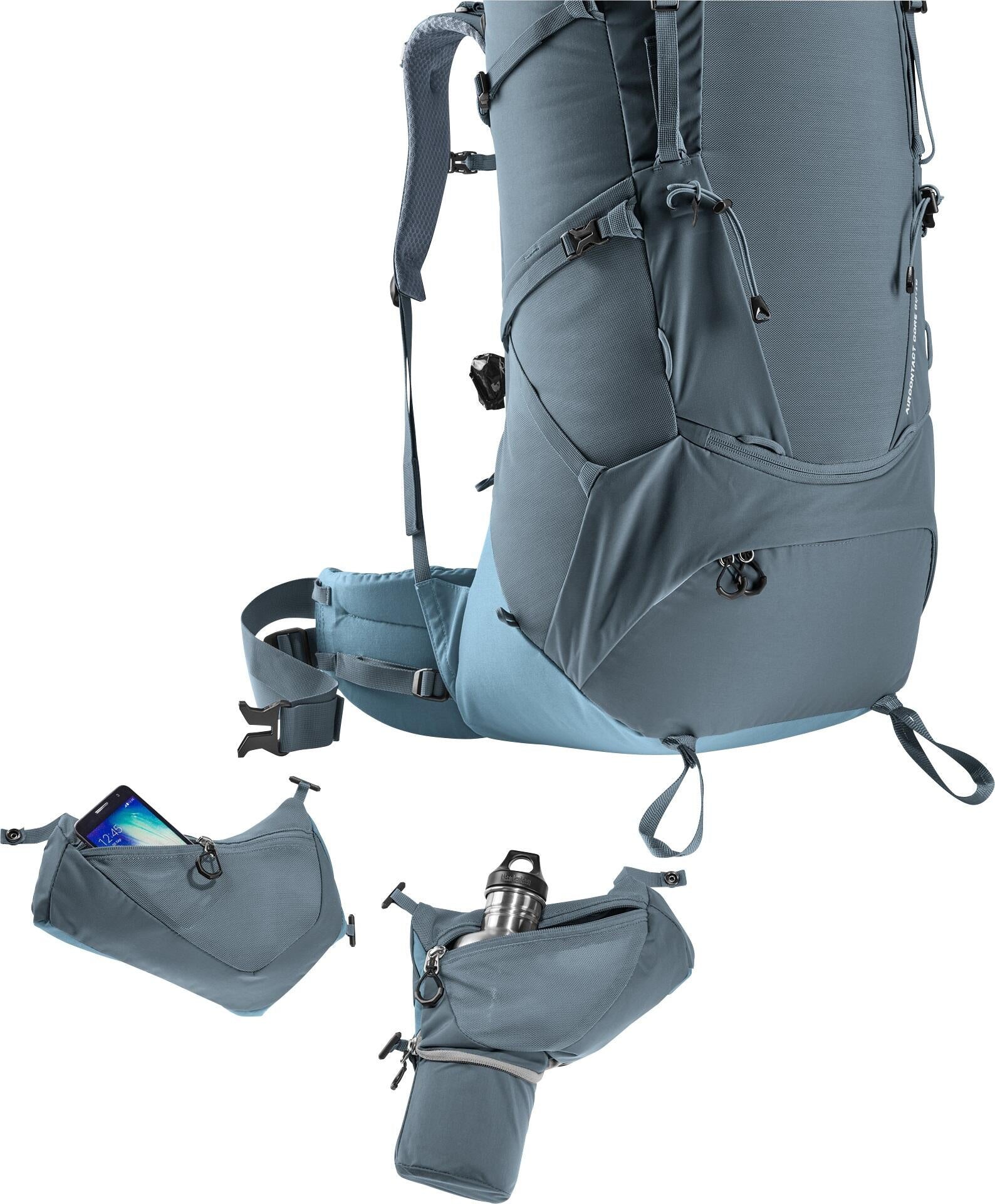 Wanderrucksack Aircontact Core 60+10 - 4409-graphite-shale - Grün