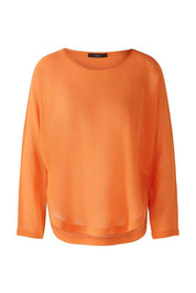 Leichter Strickpullover - 2882 - Orange