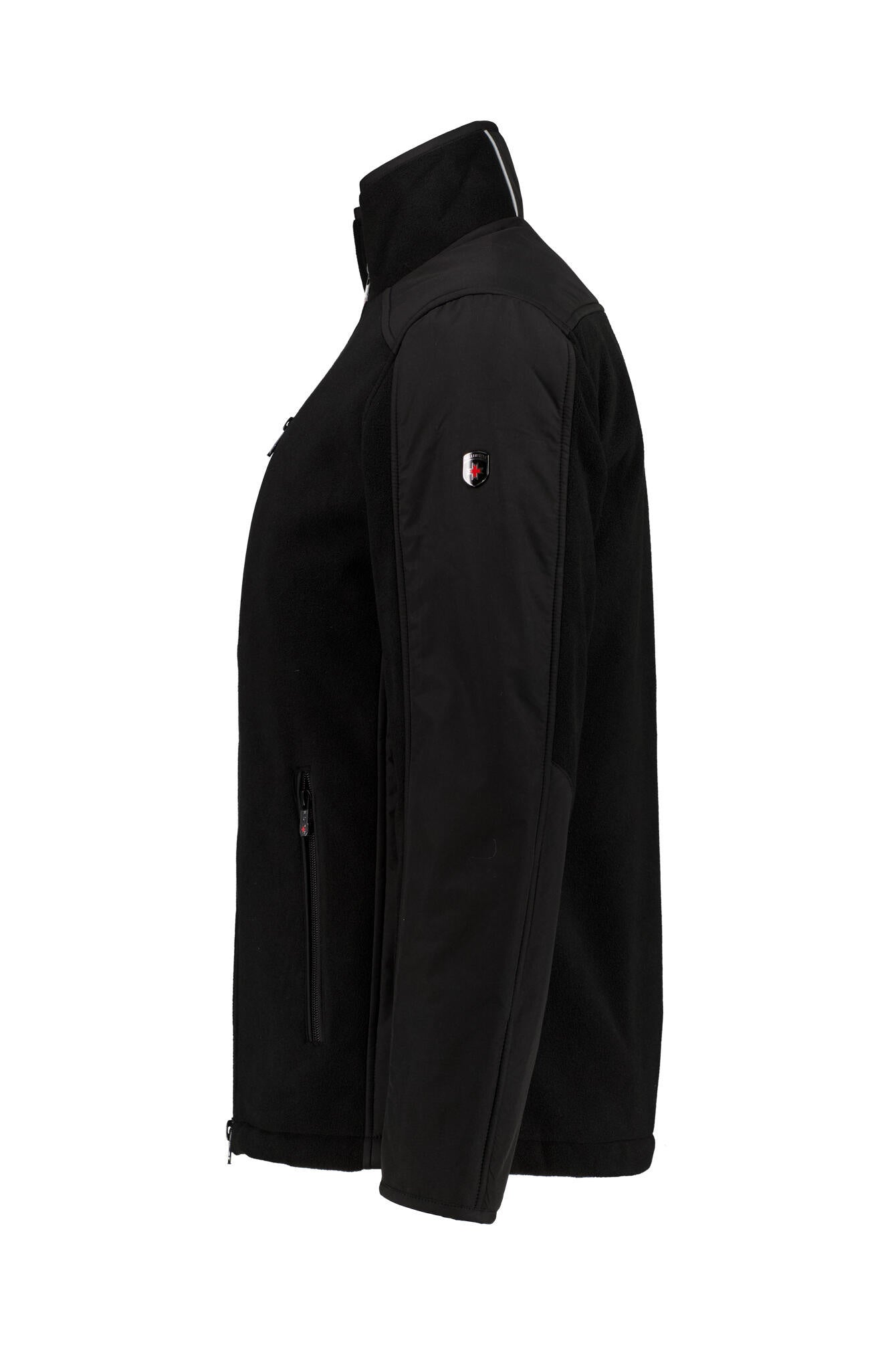 Übergangsjacke aus Fleece - Black/Black - Schwarz