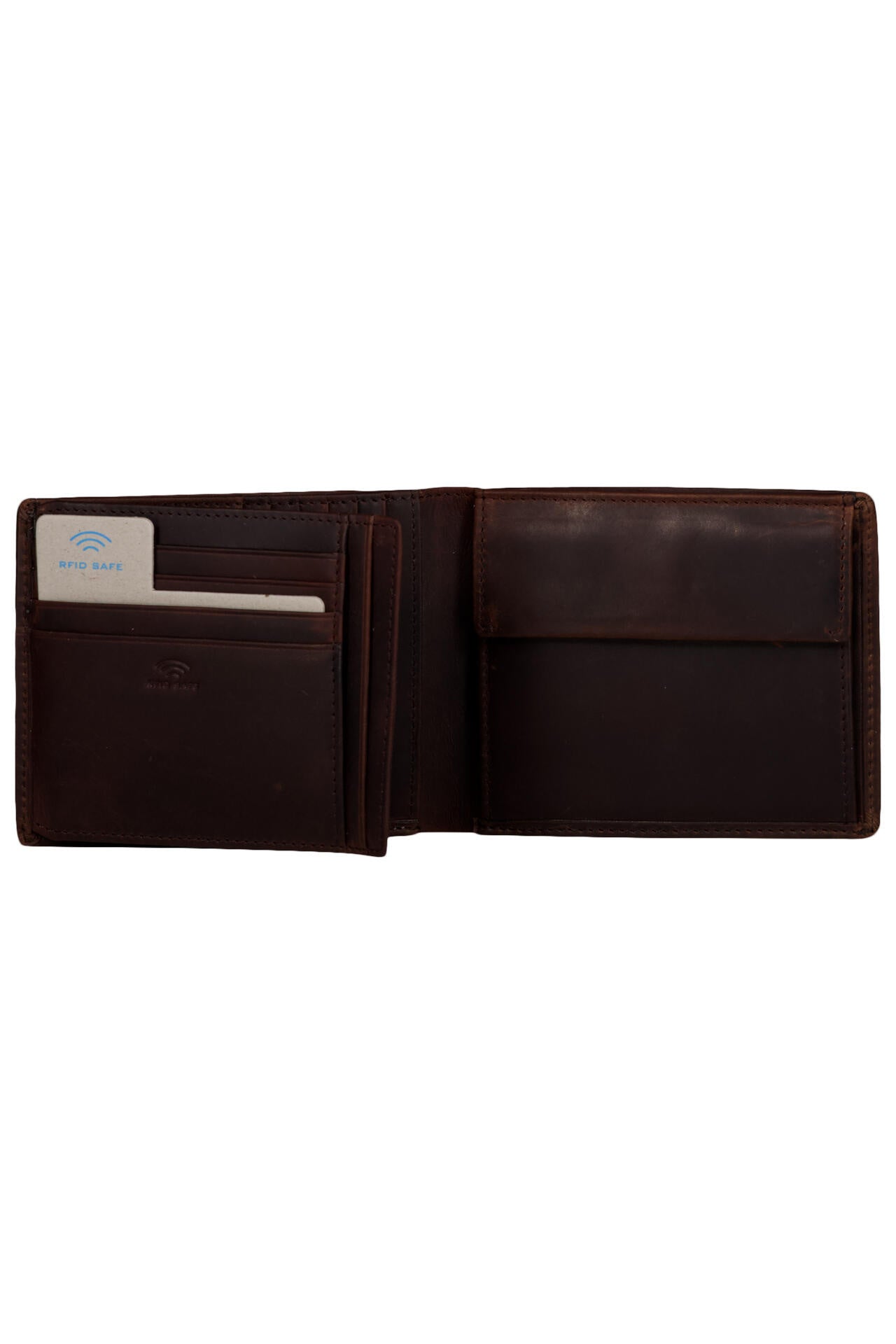 Geldbörse RFID Schutz - 702-darkbrown - Braun