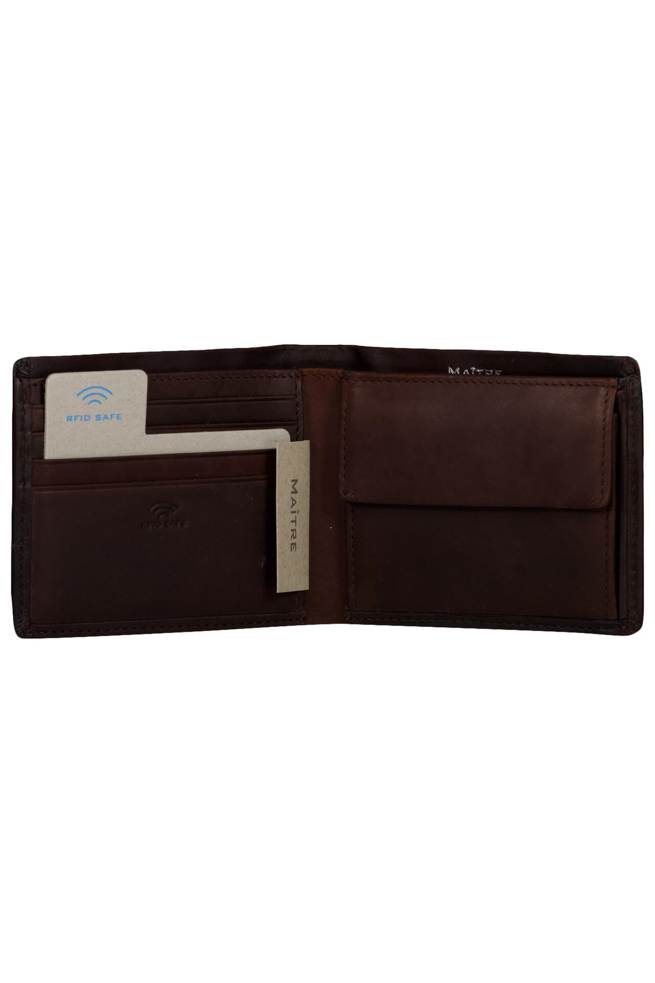 Geldbörse RFID Schutz - 702-darkbrown - Braun