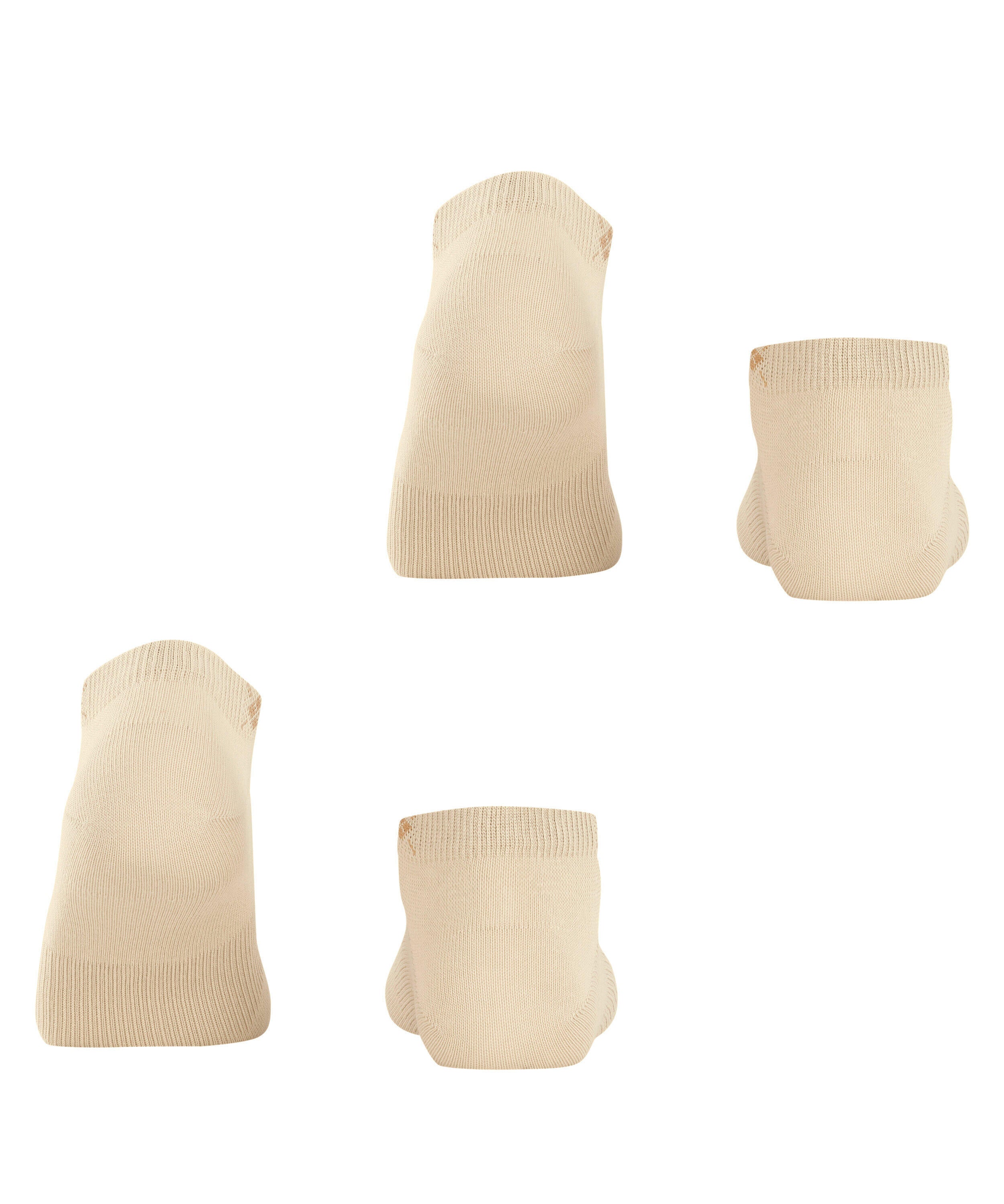 2er-Pack Sneaker Socken - 4024 Sandstone - Beige