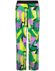 Palazzohose mit Allover-Print Carlotta - 05602 LEMON GREEN GEMUSTERT - Mehrfarbig