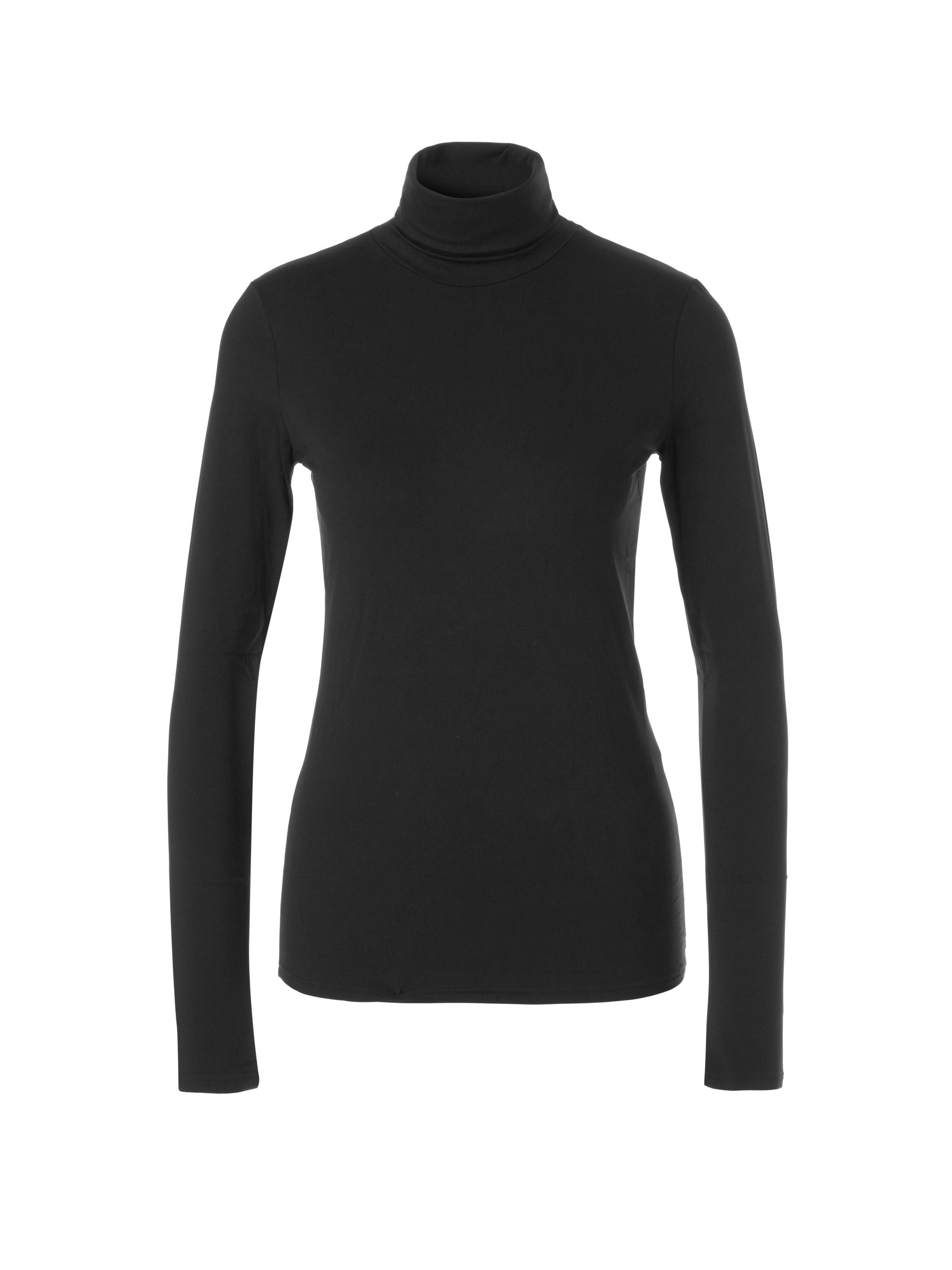 Zarter Rollkragenpullover aus Strick - 900 - Schwarz