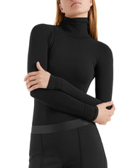 Zarter Rollkragenpullover aus Strick - 900 - Schwarz