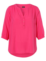 Bluse mit Knopfleiste - 650 - Pink