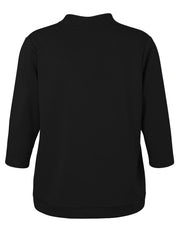 Sweatshirt aus Viskosemix - 100 - Schwarz