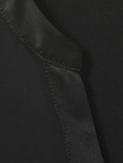 Bluse mit V-Ausschnitt - 100 - Schwarz