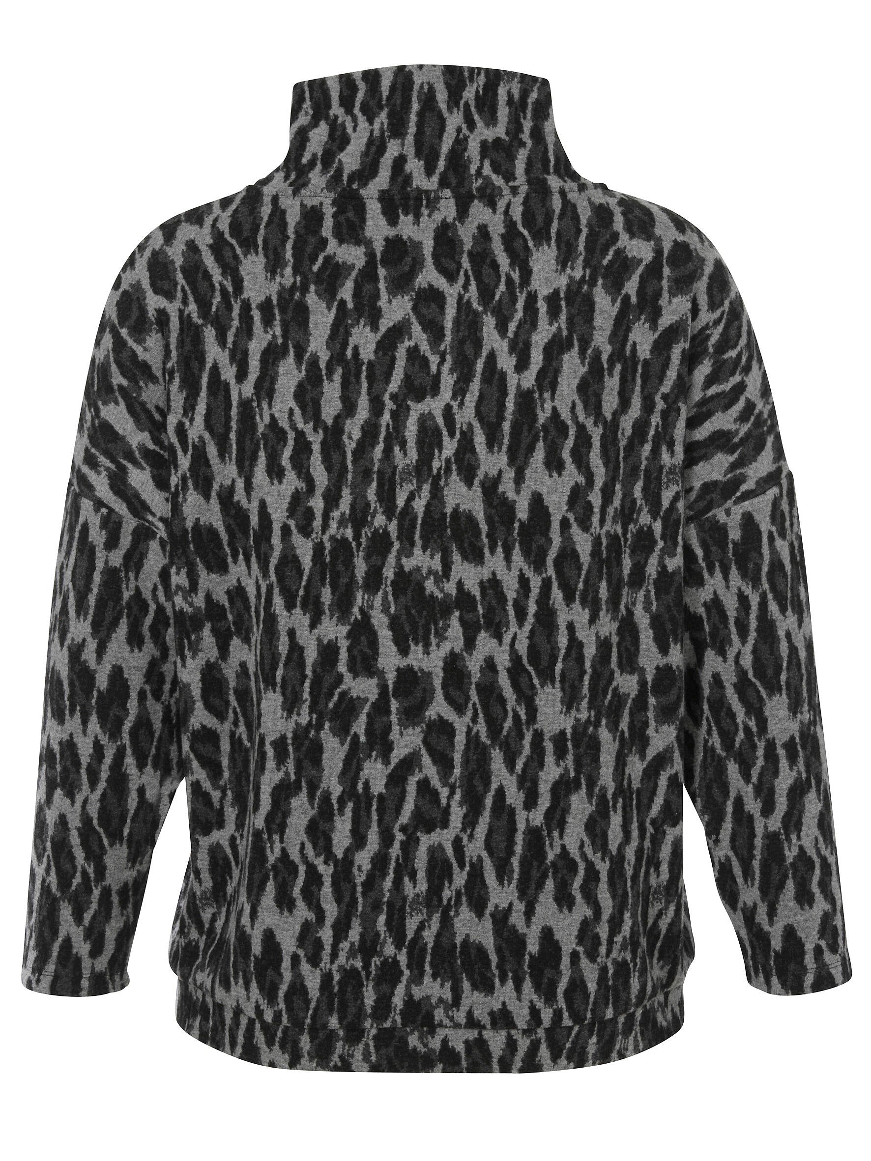 Sweatshirt mit Leoparden-Muster - 123 - Grau