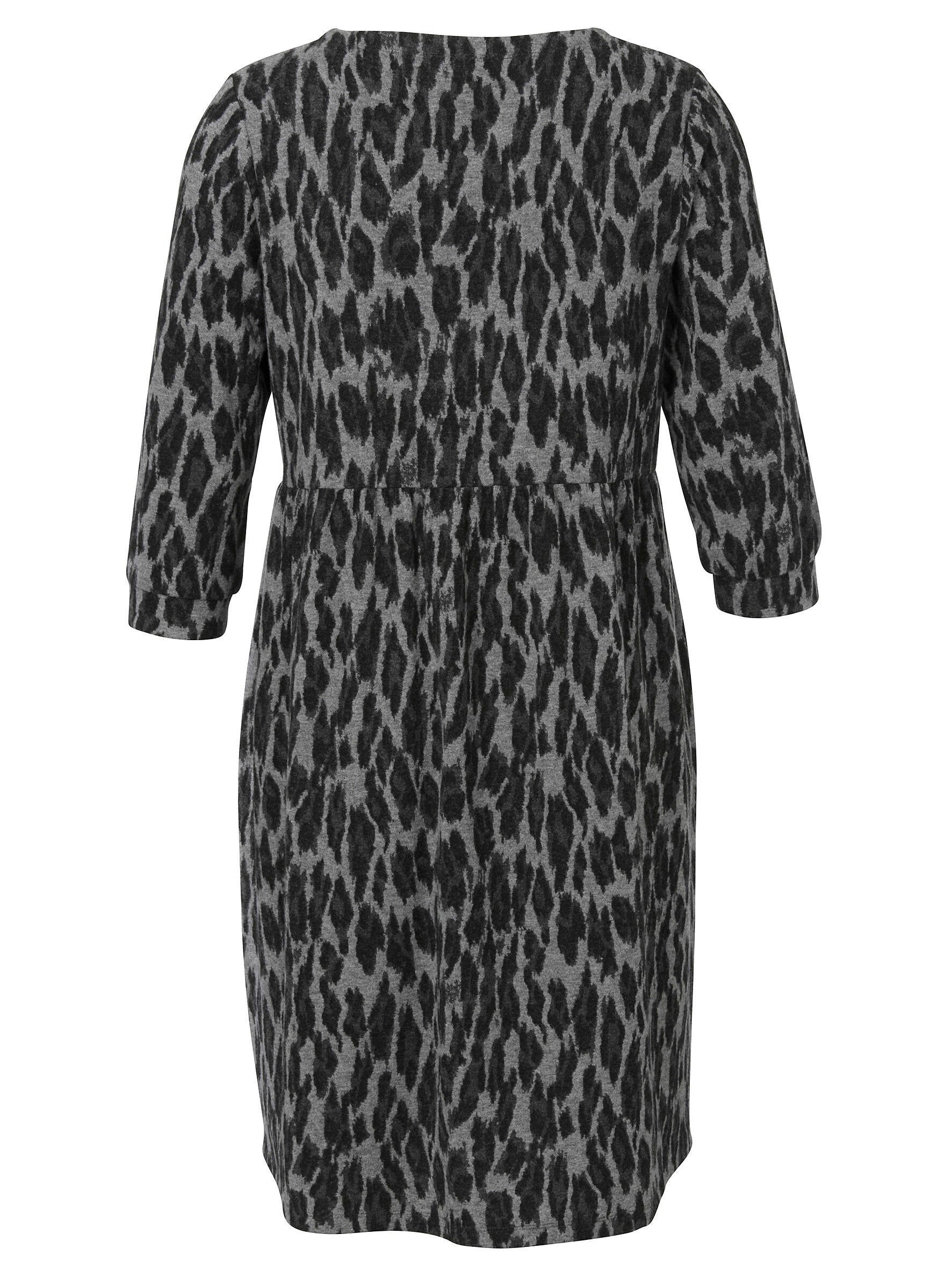 Freizeitkleid mit Leoparden-Muster - 123 - Grau