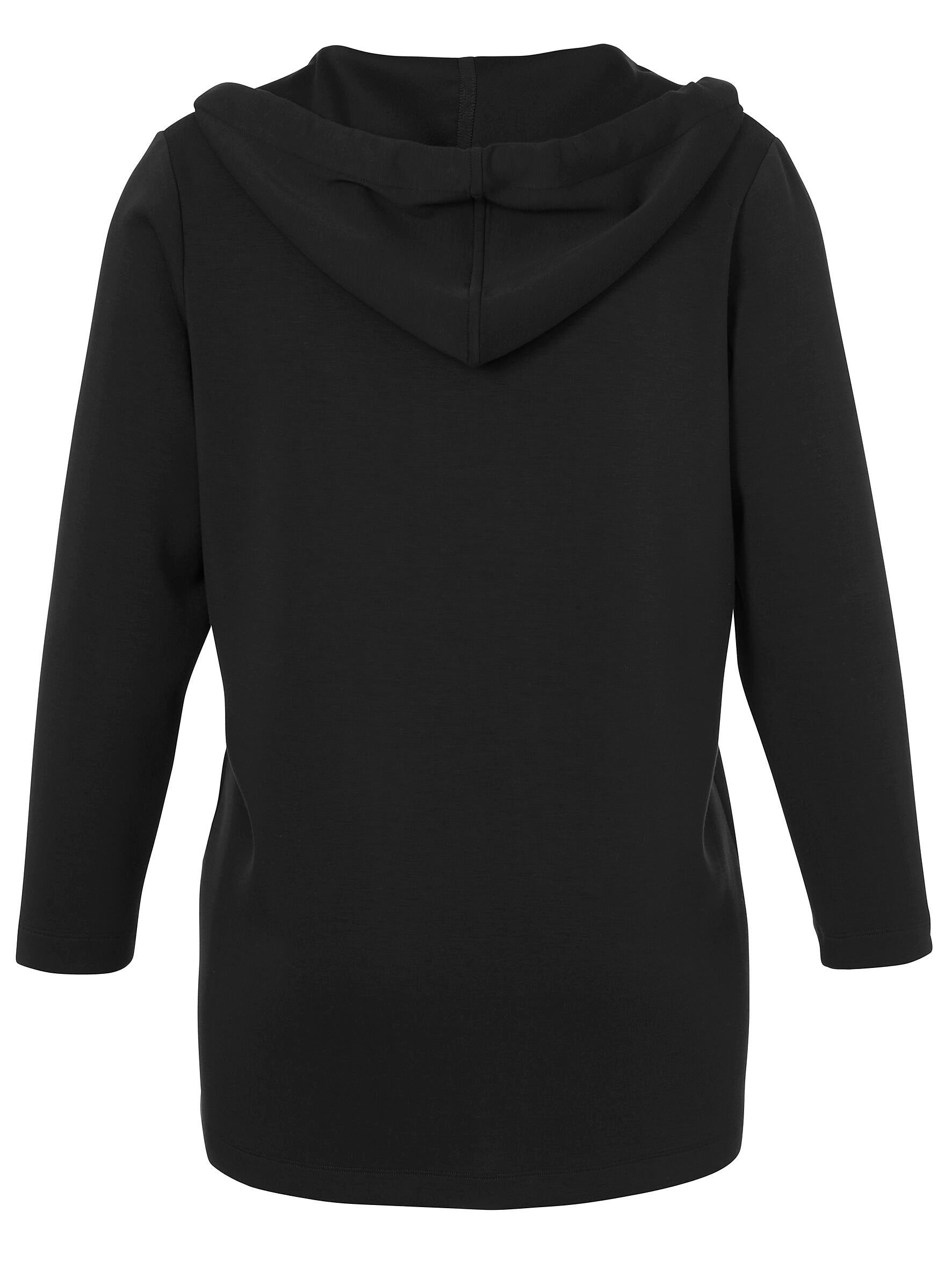 Sweatshirtjacke mit Kapuze - 100 - Schwarz