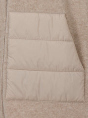 Leichte Jacke mit Steppkragen - 761 - Beige