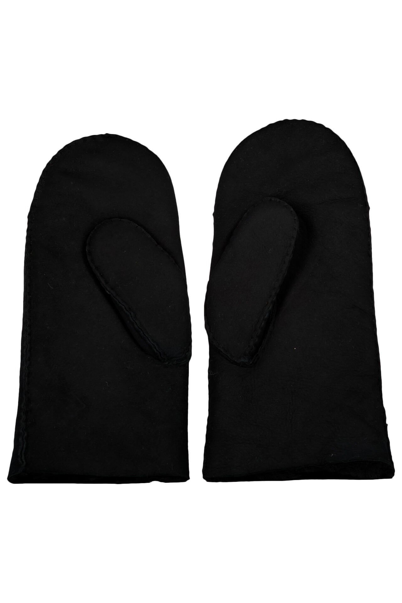 Leder Handschuhe - 0000-black - Schwarz