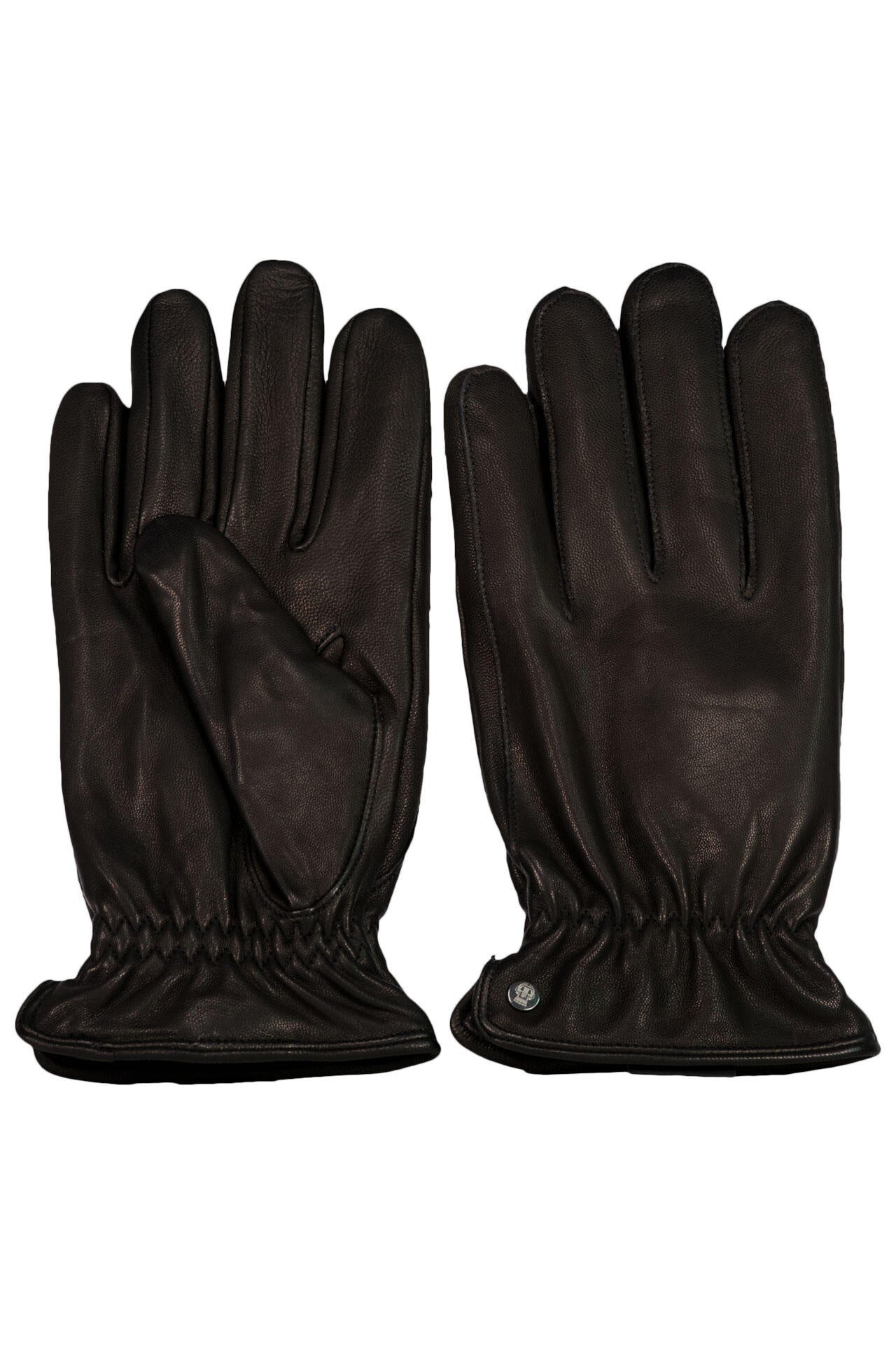 Leder Handschuhe - 0000 - Schwarz