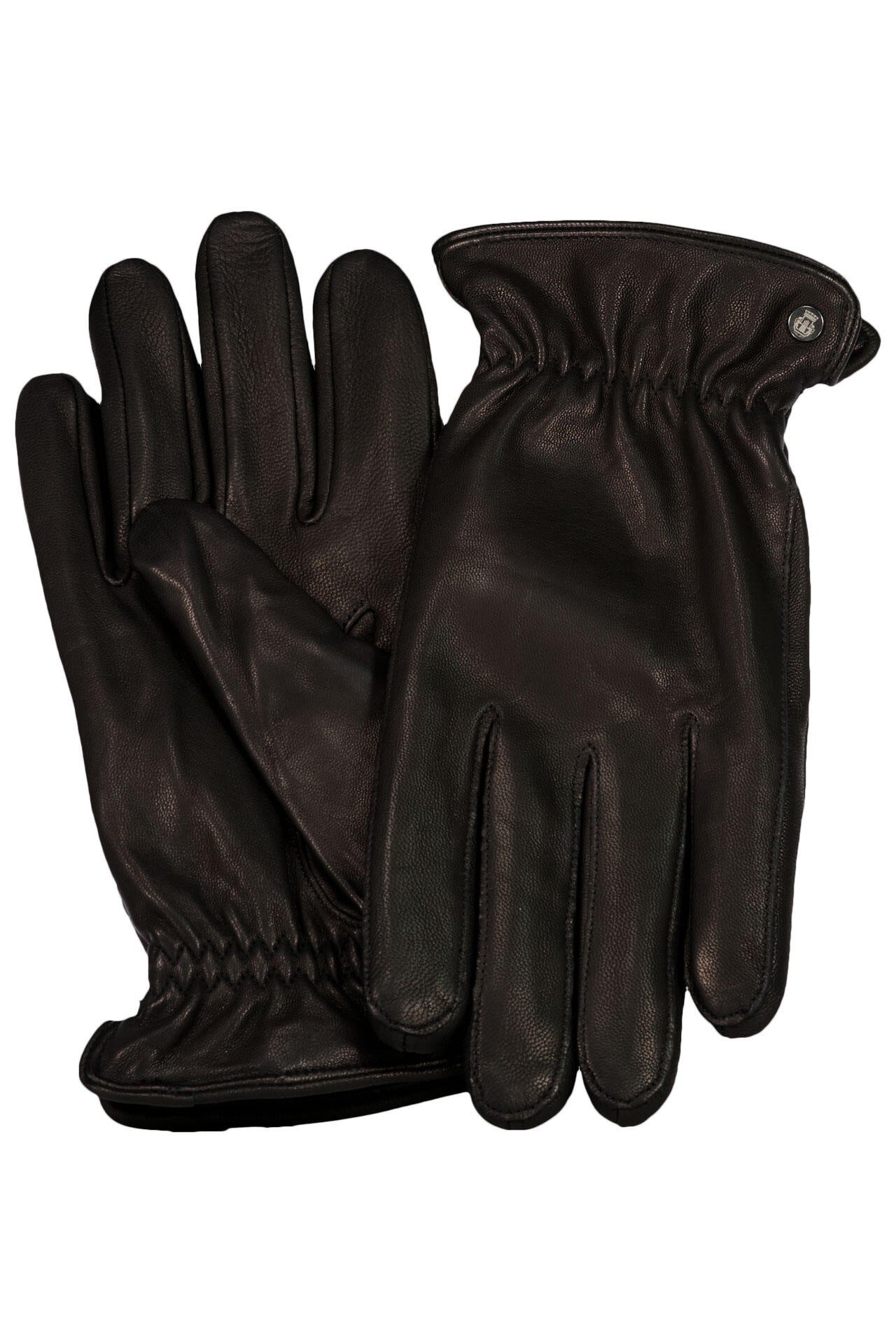 Leder Handschuhe - 0000 - Schwarz