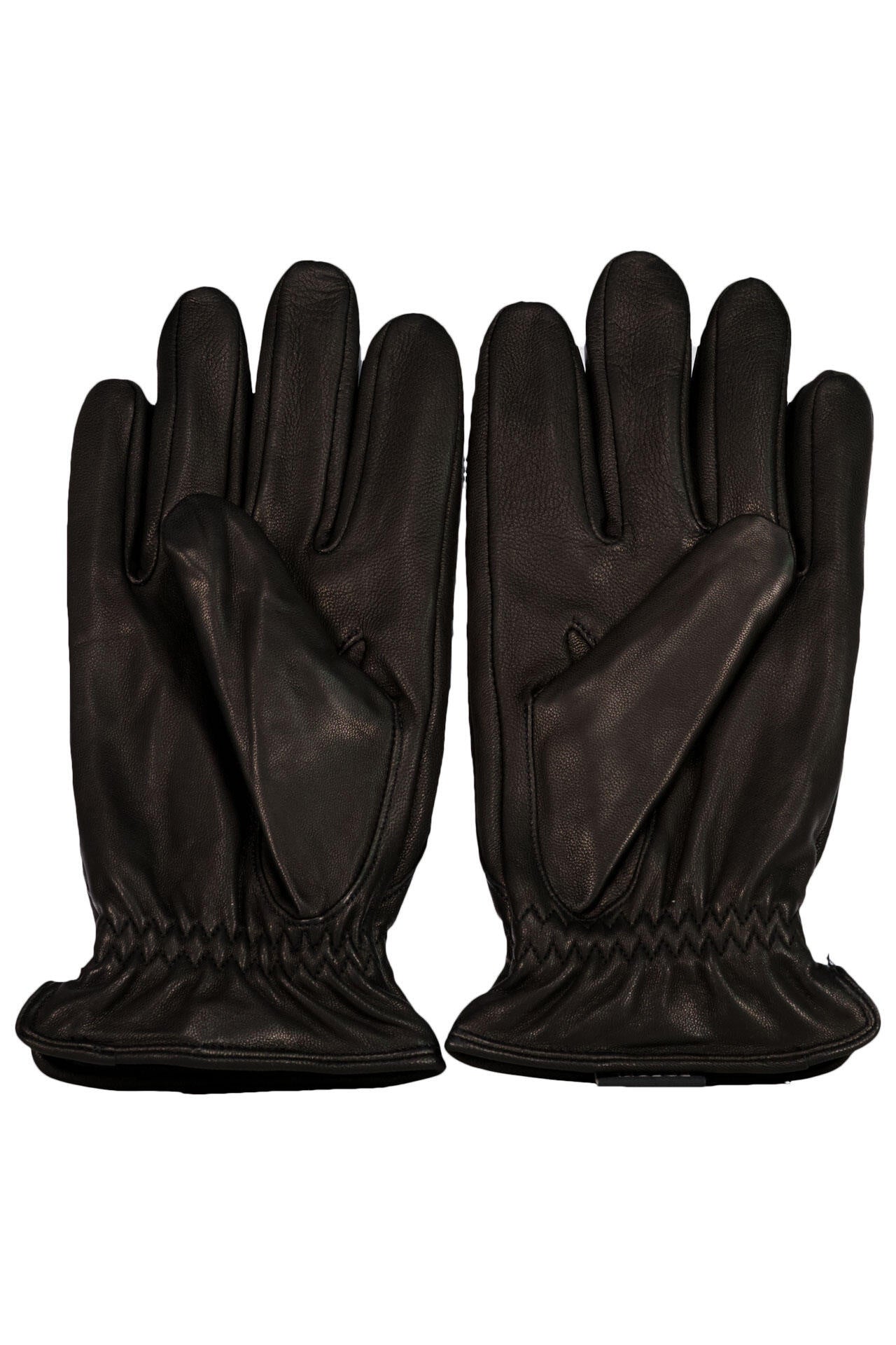 Leder Handschuhe - 0000 - Schwarz